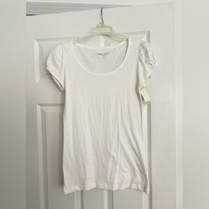 NWT WOMEN’S WET SEAL WHITE  SHORT PUFFY SLEEVE FULL LENGTH SHIRT SIZE MEDIUM